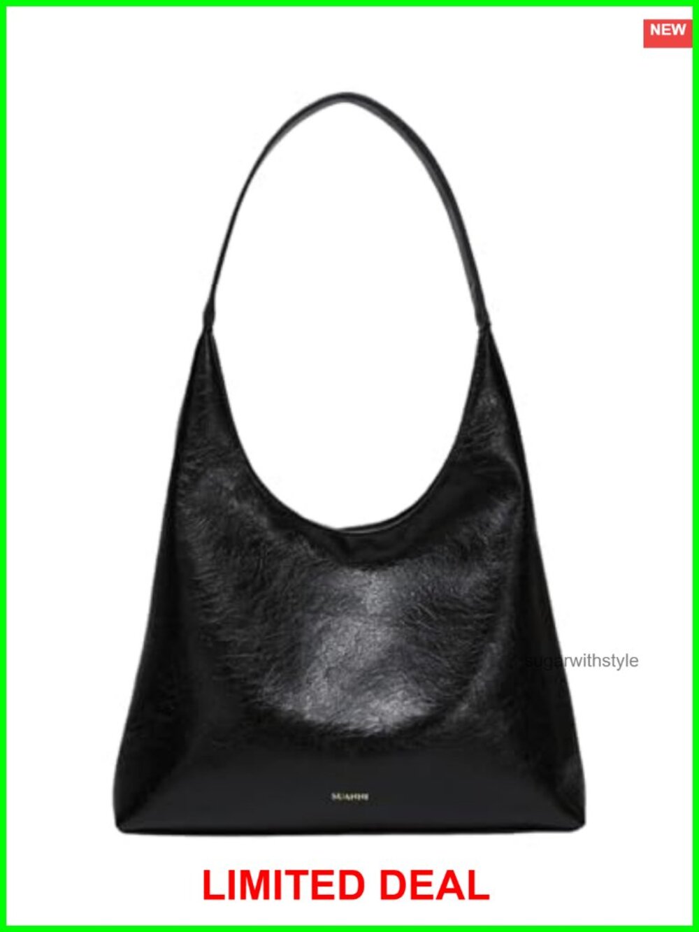 Vegan Leather Tote Bag Slouchy Shoulder Hobo Purse with Zipper for Work